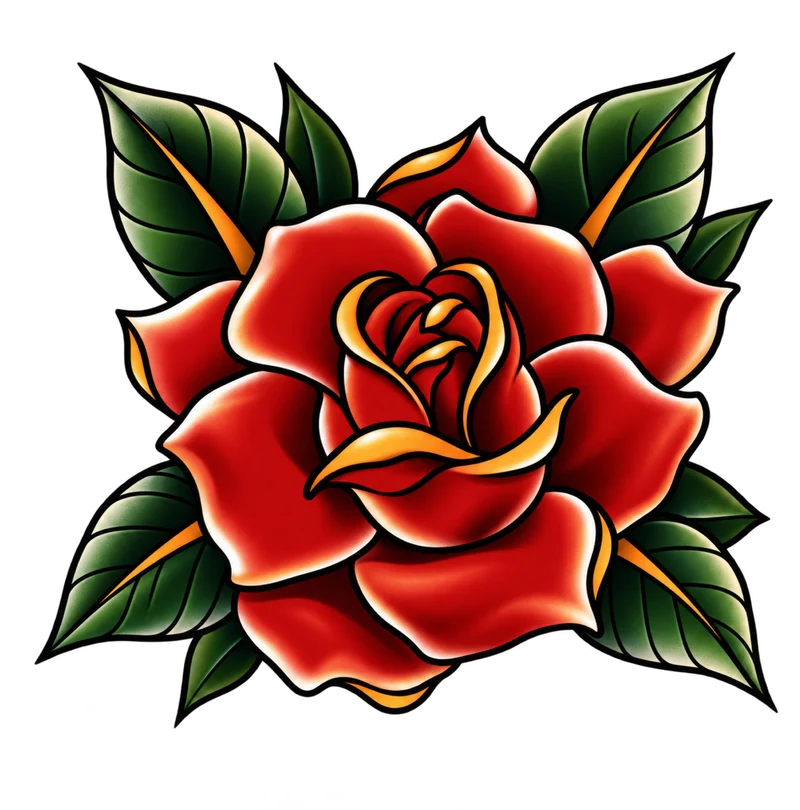 Illustration rote Rose